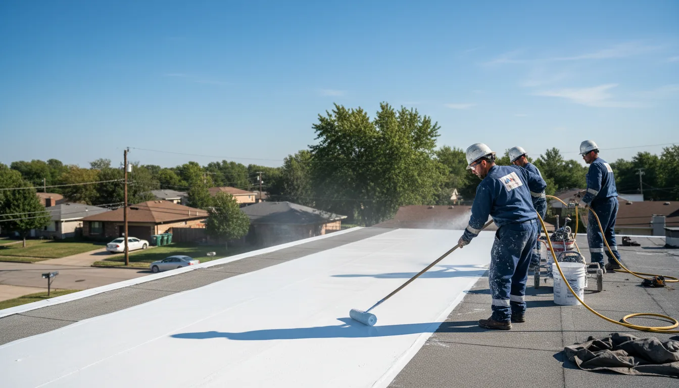 Commercial roof coating in Cushing, TX near me